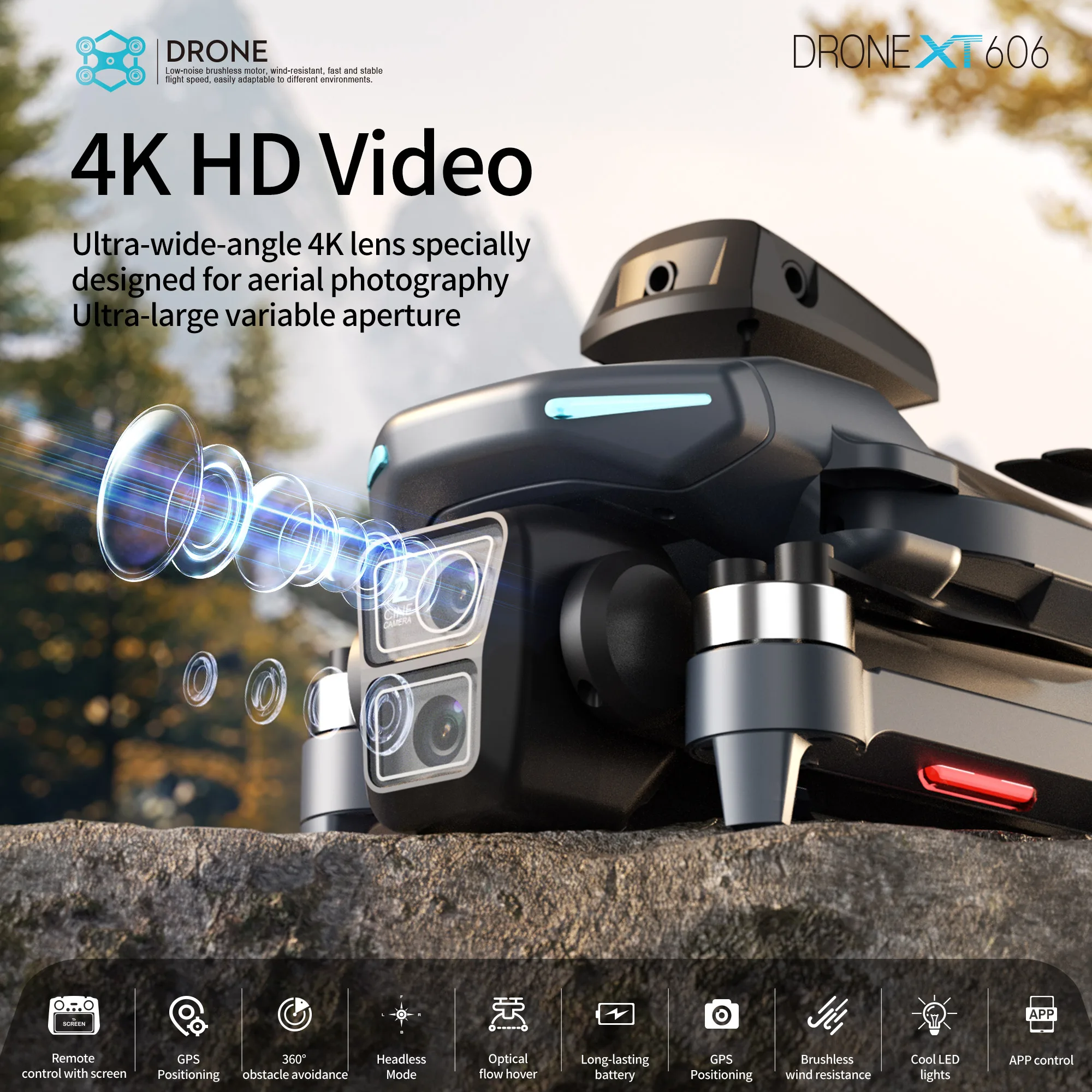 Drone Original XT606 MAX GPS 4 - Drone Kit Professional avaliação e preço